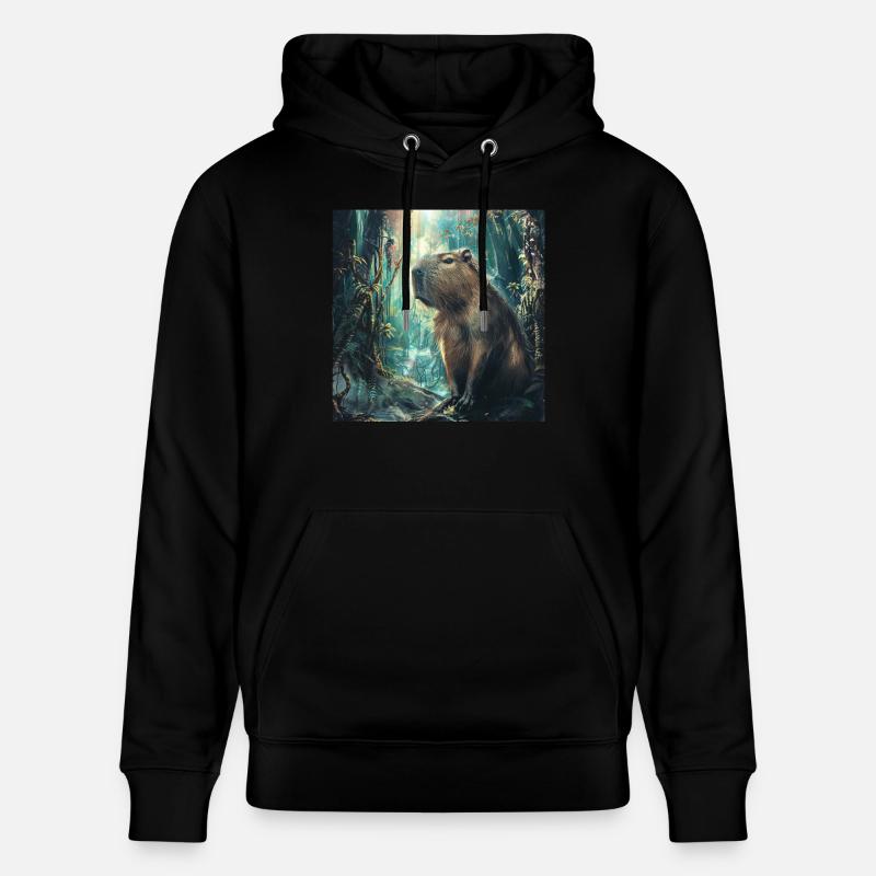 Capybara - Sweat à capuche bio CRUISER Stanley/Stella Unisexe - noir