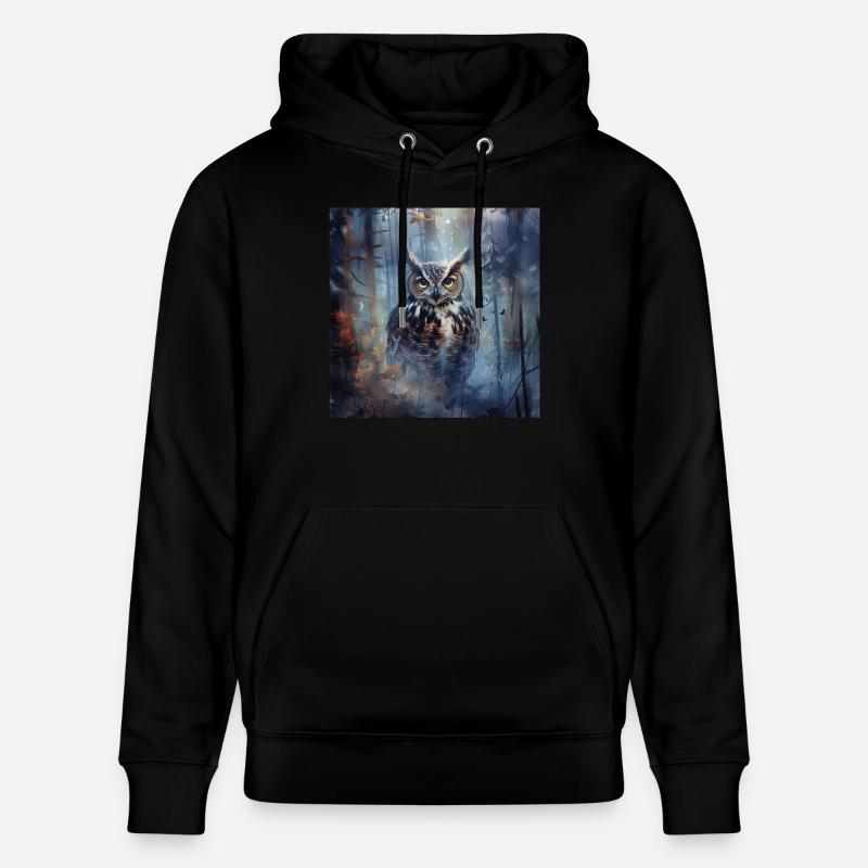 Eule - Stanley/Stella Unisex Bio-Hoodie CRUISER  - Schwarz