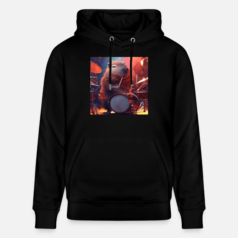 Capybara - Sweat à capuche bio CRUISER Stanley/Stella Unisexe - noir