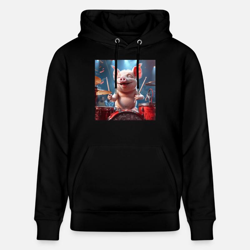 Cochon - Sweat à capuche bio CRUISER Stanley/Stella Unisexe - noir