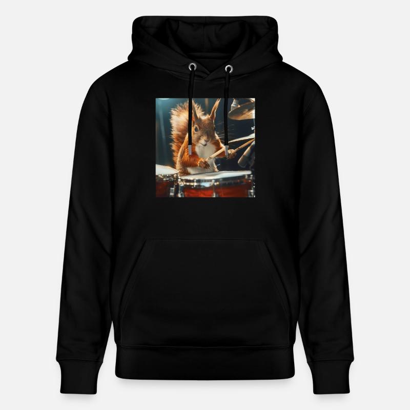 Écureuil - Sweat à capuche bio CRUISER Stanley/Stella Unisexe - noir