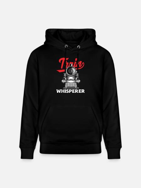 Train Whisperer - Stanley/Stella CRUISER Unisex Organic Hoodie - black