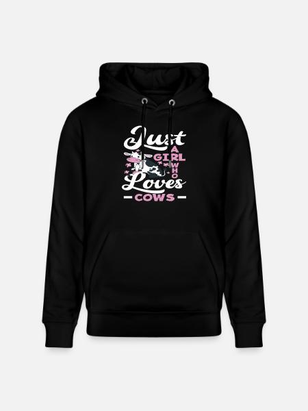 Ein Mädchen Das Kühe Liebt - Stanley/Stella Unisex Bio-Hoodie CRUISER - Schwarz