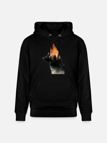 German Shepherd - Stanley/Stella CRUISER Unisex Organic Hoodie - black