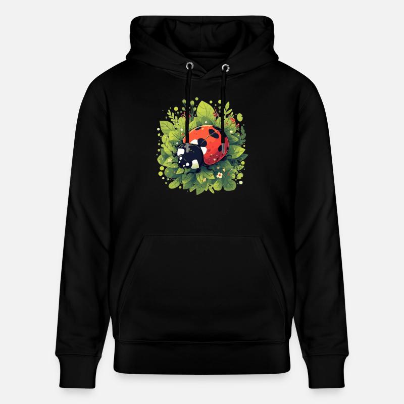 Ladybug Marienkäfer - Stanley/Stella Unisex Bio-Hoodie CRUISER  - Schwarz