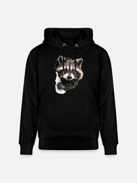 Waschbär - Stanley/Stella Unisex Bio-Hoodie CRUISER - Schwarz