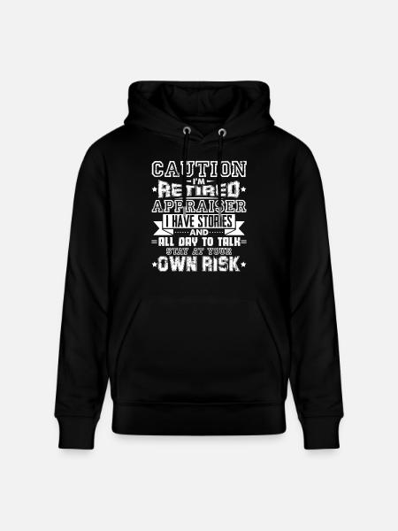 Appraiser Retired Appraiser Caution - Stanley/Stella CRUISER Unisex Organic Hoodie - black