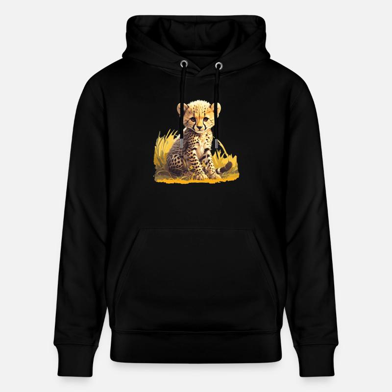 Guépard Geparde Gepard - Sweat à capuche bio CRUISER Stanley/Stella Unisexe - noir