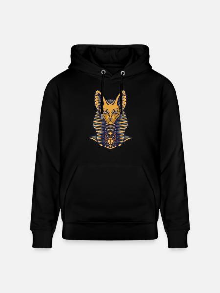 Hieroglyphs Bastet Egyptian Mythology - Stanley/Stella CRUISER Unisex Organic Hoodie - black