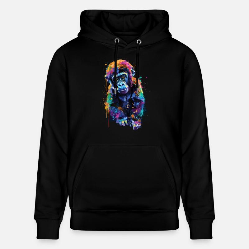 Gorille - Sweat à capuche bio CRUISER Stanley/Stella Unisexe - noir