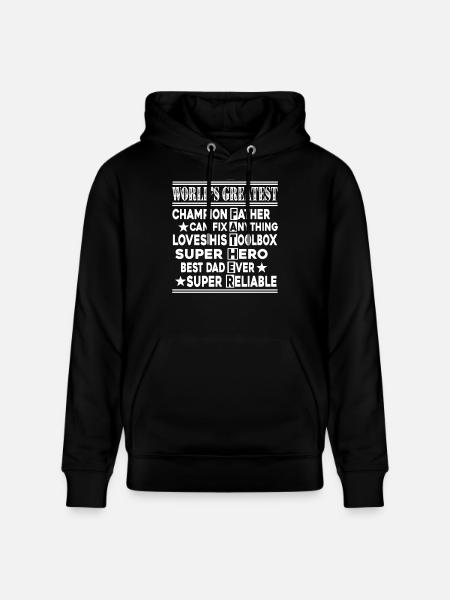 Father's Day Greatest Father - Stanley/Stella CRUISER Unisex Organic Hoodie - black