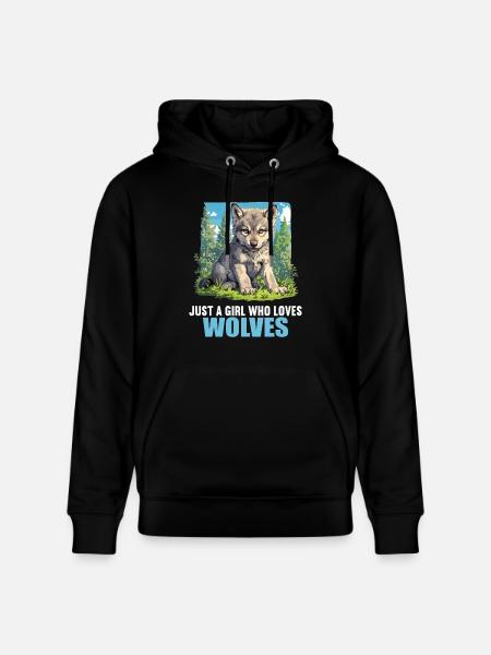 Wolves Wolf - Stanley/Stella CRUISER Unisex Organic Hoodie - black