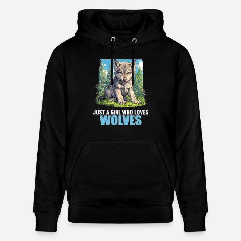 Loups Loup - Sweat à capuche bio CRUISER Stanley/Stella Unisexe - noir