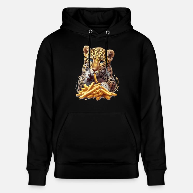 Léopard - Sweat à capuche bio CRUISER Stanley/Stella Unisexe - noir
