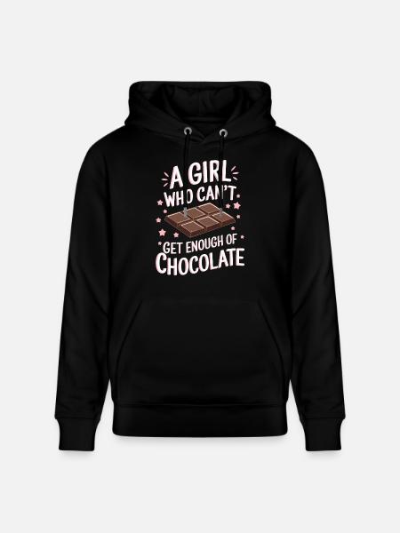 Chocolat Dicton Drôle Cadeau Chocolat - Sweat à capuche bio CRUISER Stanley/Stella Unisexe - noir