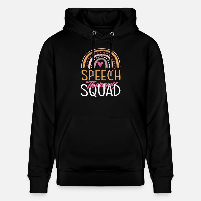 Sprachtherapie Team Regenbogen - Stanley/Stella Unisex Bio-Hoodie CRUISER  - Schwarz