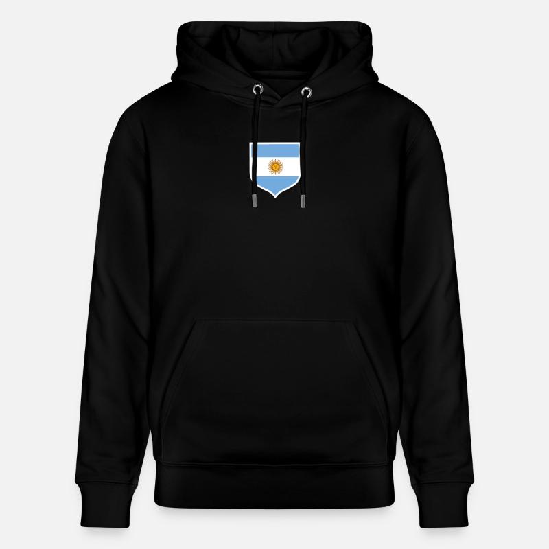 Argentine Cadeau Argentine Drapeau argentin - Sweat à capuche bio CRUISER Stanley/Stella Unisexe - noir