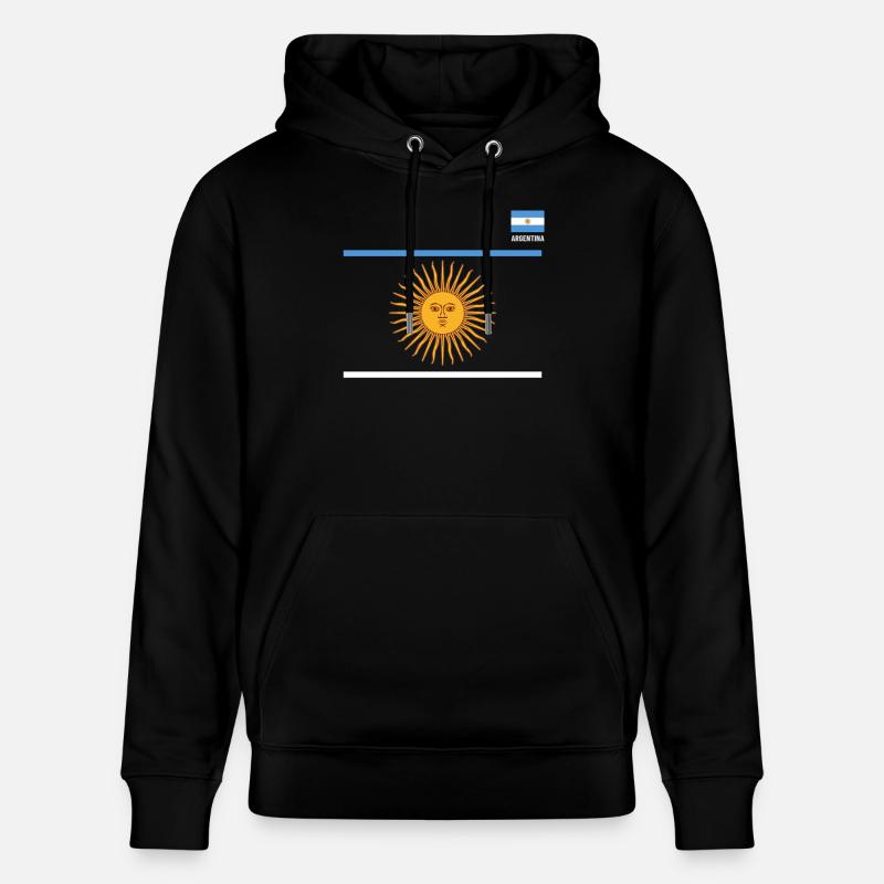 Argentine Cadeau Argentine Drapeau argentin - Sweat à capuche bio CRUISER Stanley/Stella Unisexe - noir