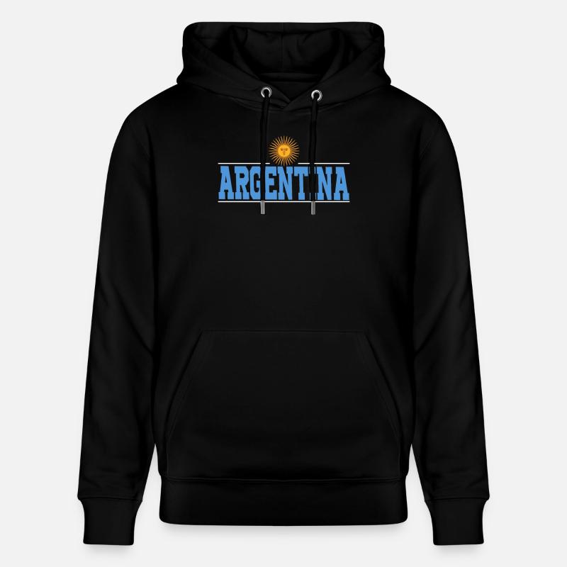 Argentine Cadeau Argentine Drapeau argentin - Sweat à capuche bio CRUISER Stanley/Stella Unisexe - noir