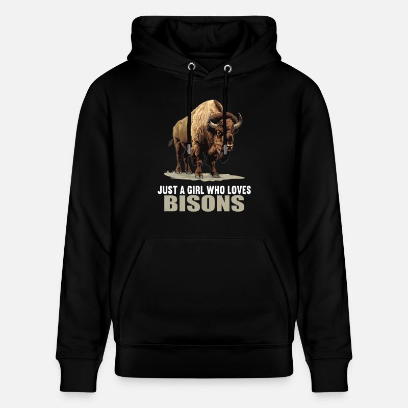 Bisons Bison - Stanley/Stella Unisex Bio-Hoodie CRUISER  - Schwarz