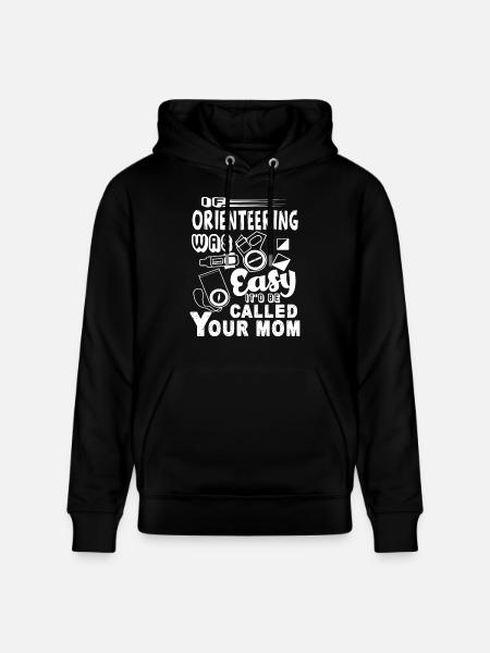 Orienteering Wasn't Easy - Stanley/Stella CRUISER Unisex Organic Hoodie - black