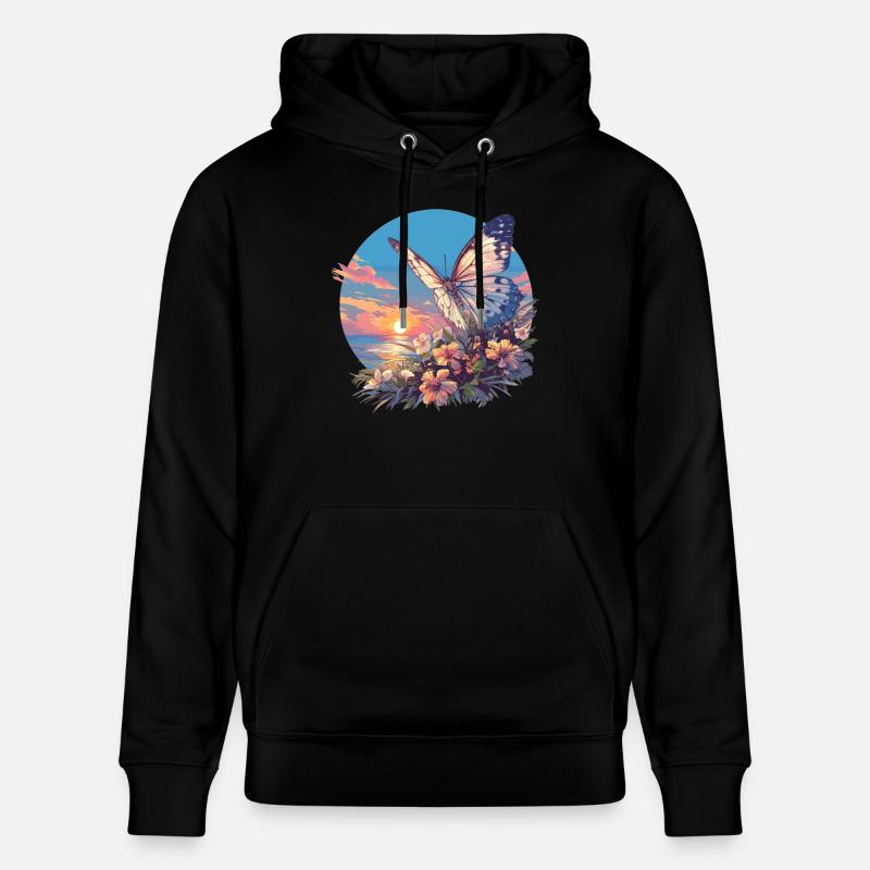 papillon papillons papillon papillon - Sweat à capuche bio CRUISER Stanley/Stella Unisexe - noir