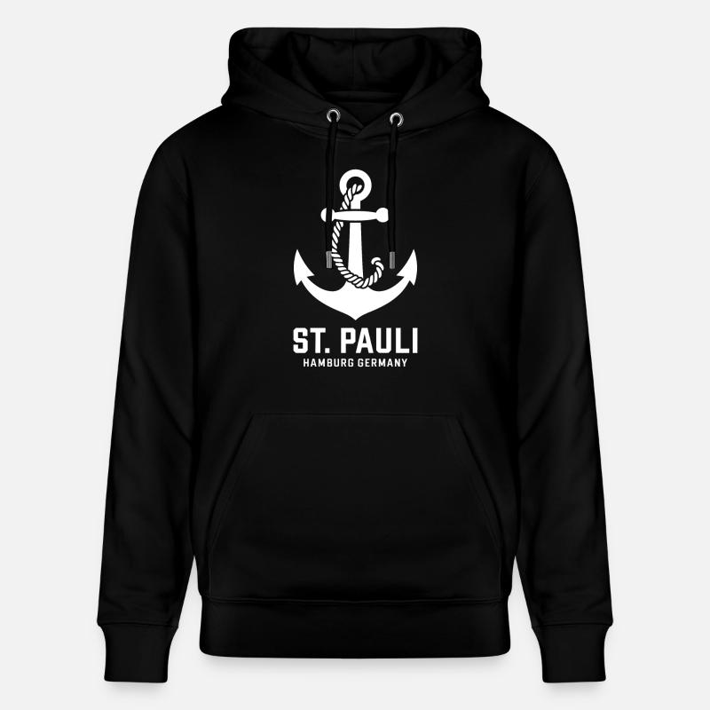 St. Pauli Hamburg Anker Reeperbahn - Sweat à capuche bio CRUISER Stanley/Stella Unisexe - noir