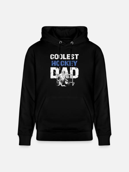 Coolest hockey dad design - Stanley/Stella CRUISER Unisex Organic Hoodie - black