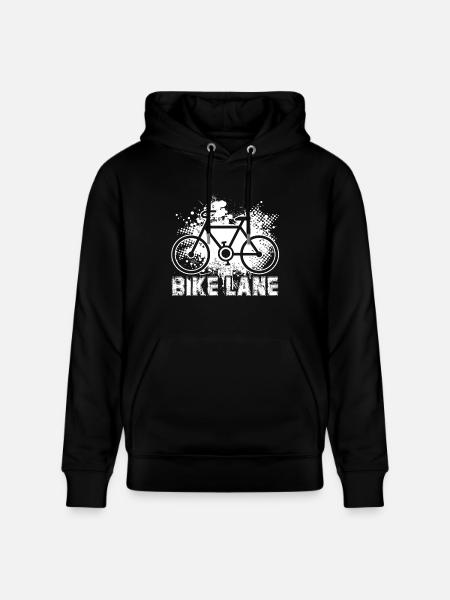 Bicycle Bike Lane - Stanley/Stella CRUISER Unisex Organic Hoodie - black