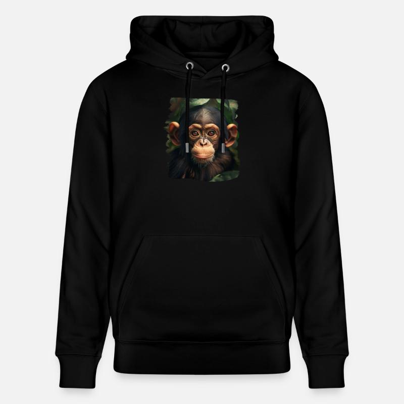 Chimpanzé Schimpansen Schimpanse - Sweat à capuche bio CRUISER Stanley/Stella Unisexe - noir