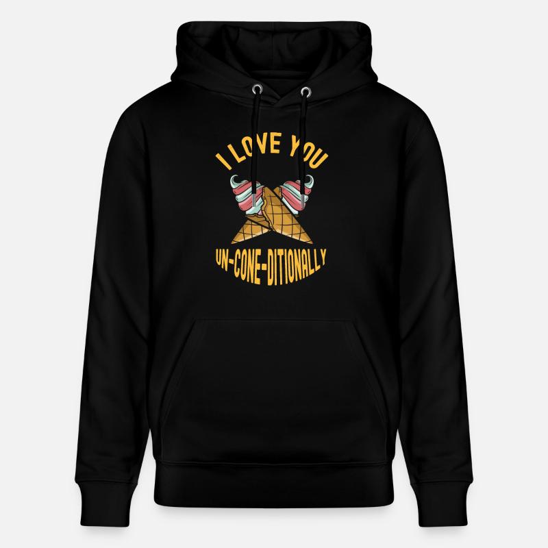 Love You Crème non sucrée - Sweat à capuche bio CRUISER Stanley/Stella Unisexe - noir