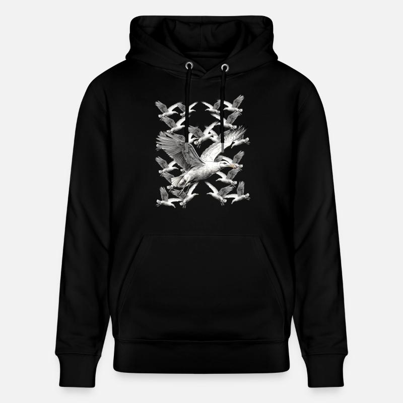 Mouette Seagulls Maritime - Sweat à capuche bio CRUISER Stanley/Stella Unisexe - noir