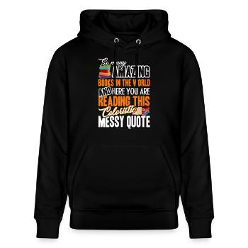 Book Funny Books - Stanley/Stella CRUISER Unisex Organic Hoodie - black - Front - Alina (178cm) & Michal (187cm)