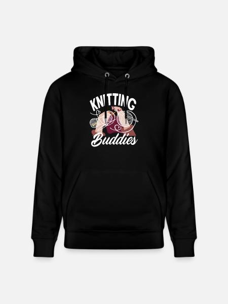 Experience knitting together with friends - Stanley/Stella CRUISER Unisex Organic Hoodie - black