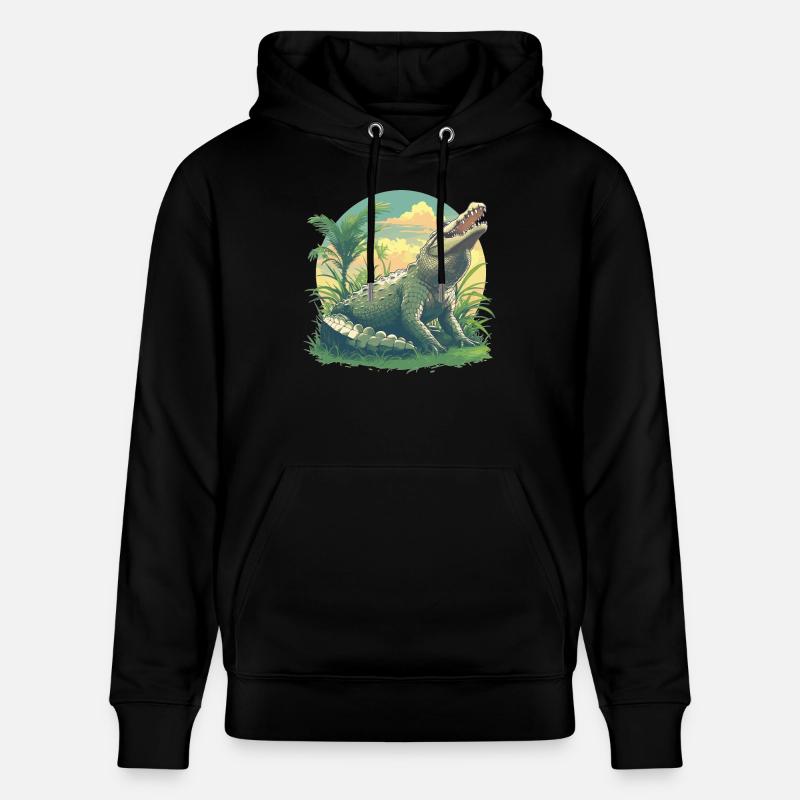Crocodiles Crocodile - Sweat à capuche bio CRUISER Stanley/Stella Unisexe - noir