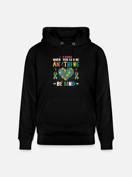 Autism Autistic - Stanley/Stella CRUISER Unisex Organic Hoodie - black