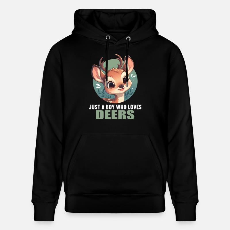 Hirsche Hirsch - Stanley/Stella Unisex Bio-Hoodie CRUISER  - Schwarz