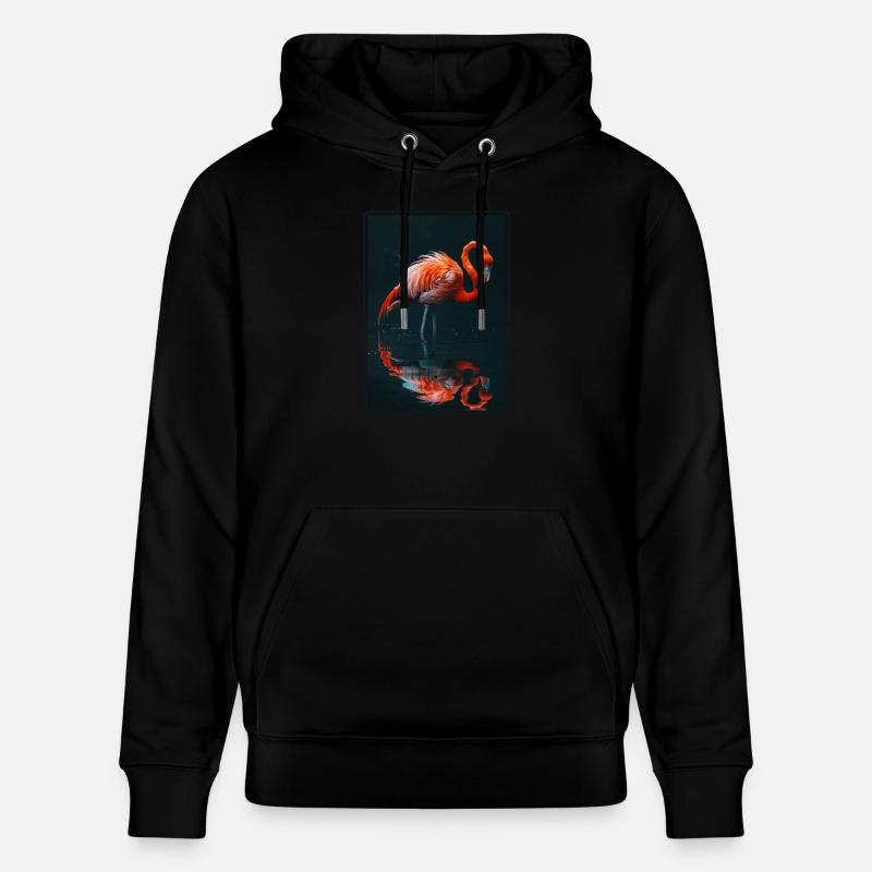 Flamants roses Flamant rose - Sweat à capuche bio CRUISER Stanley/Stella Unisexe - noir