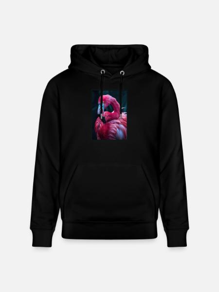 Flamingos Flamingo - Stanley/Stella CRUISER Unisex Organic Hoodie - black