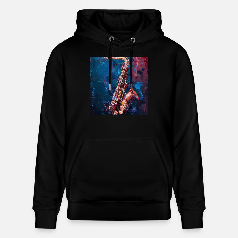 Saxophone - Sweat à capuche bio CRUISER Stanley/Stella Unisexe - noir