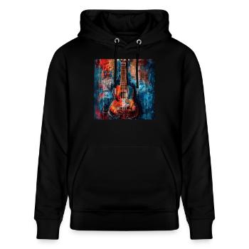 Ukulele - Stanley/Stella Unisex Bio-Hoodie CRUISER  - Schwarz - Vorne - Alina (178cm) & Michal (187cm)