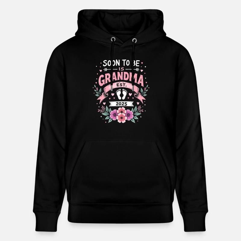 Bientôt grand-mère, bientôt grand-mère - Sweat à capuche bio CRUISER Stanley/Stella Unisexe - noir