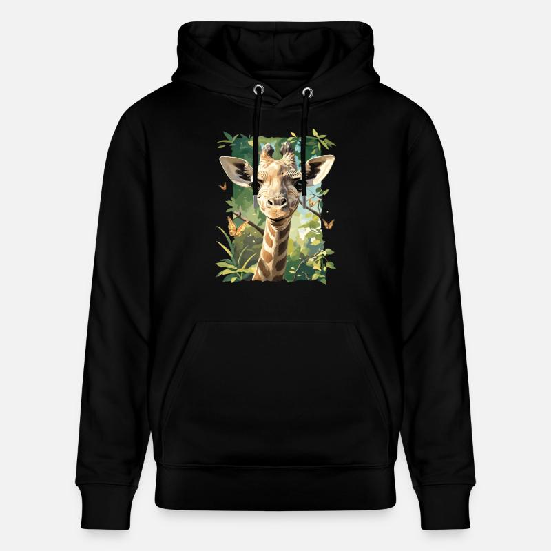 Giraffen Giraffe - Stanley/Stella Unisex Bio-Hoodie CRUISER  - Schwarz