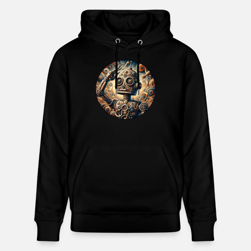 Robot, Garçon, Enfant, Salut, Science - Sweat à capuche bio CRUISER Stanley/Stella Unisexe - noir