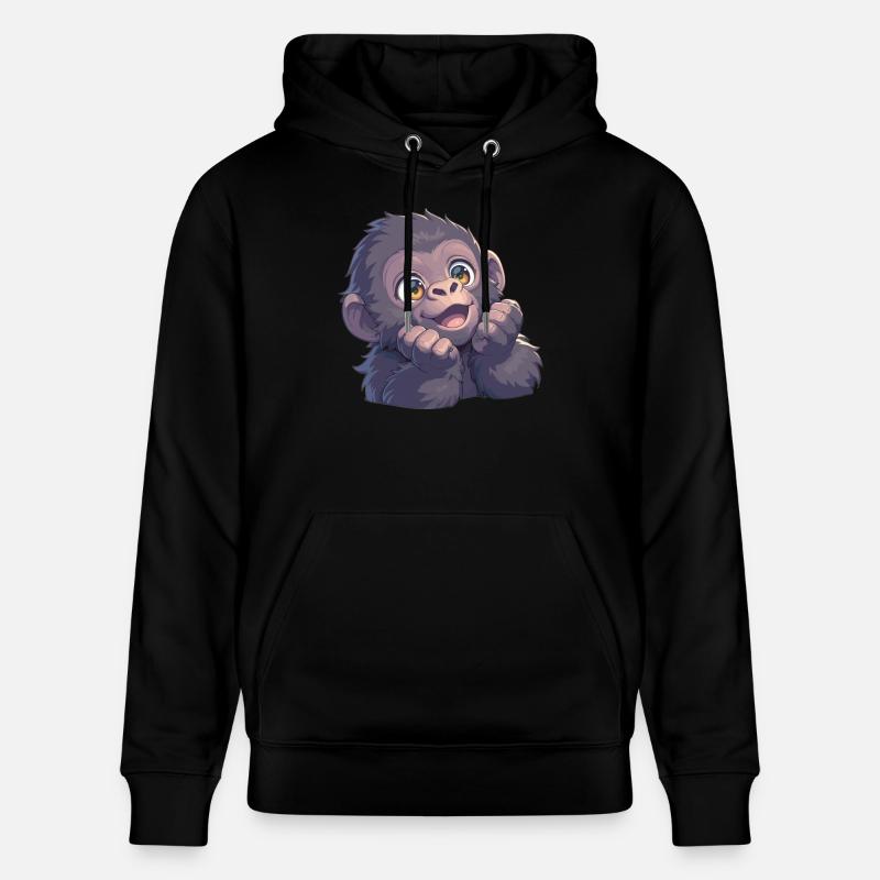 Gorilles Gorilles - Sweat à capuche bio CRUISER Stanley/Stella Unisexe - noir