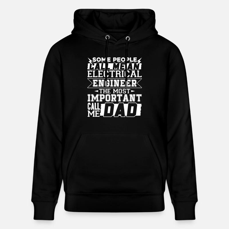 Funny Electrical Engineer Dad - Stanley/Stella CRUISER Unisex Organic Hoodie - black