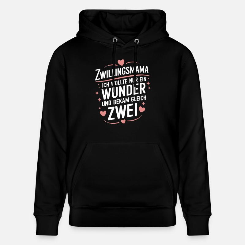 Zwillings Mutter Zwillingsmam - Stanley/Stella Unisex Bio-Hoodie CRUISER - Schwarz