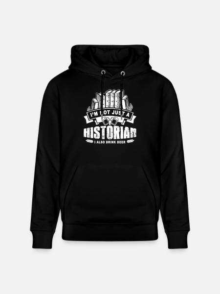 Historian Loves Beer - Stanley/Stella CRUISER Unisex Organic Hoodie - black