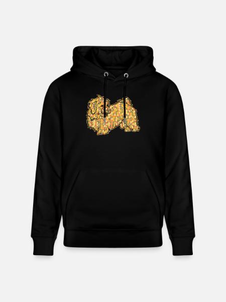 Havanese Dog Geometric - Stanley/Stella CRUISER Unisex Organic Hoodie - black