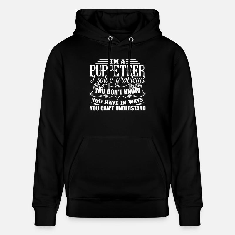 Puppeteer Solves Problems - Stanley/Stella CRUISER Unisex Organic Hoodie - black